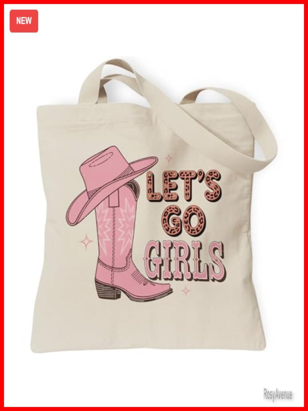 Canvas Tote Bag with Inner Pocket Cowgirl Western Nurse Shoulder Bag